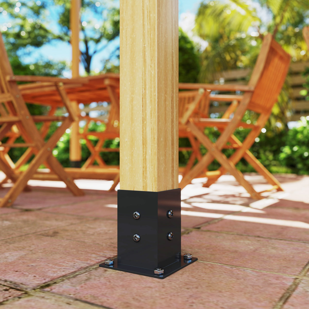 8PCS Pergola Kit, Pergola Brackets with 3-Way & 4-Way Corner Brackets for 4"x4" (Actual 3.6"x3.6") Lumber