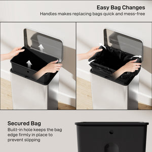 Garbage Bin, Soft-Close Trash Can with Foot Pedal, 5 Gallon (20 L) Garbage Can with Removable Inner Bucket – view 20
