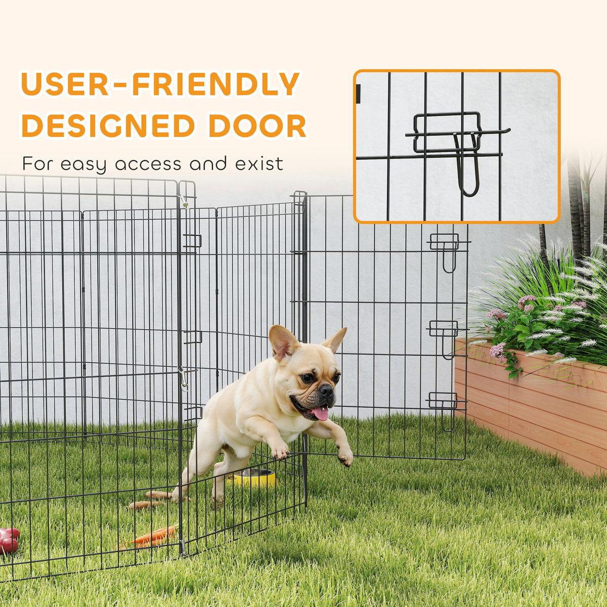 36inch Foldable Metal Exercise Pet Playpen Yard Dog Puppy Kennel Cage 12 Panels