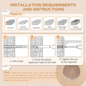 Cat Wall Shelf with Washable Cushion, Wall Mounted Cat Condo Furniture for Indoor Kittens, Beige