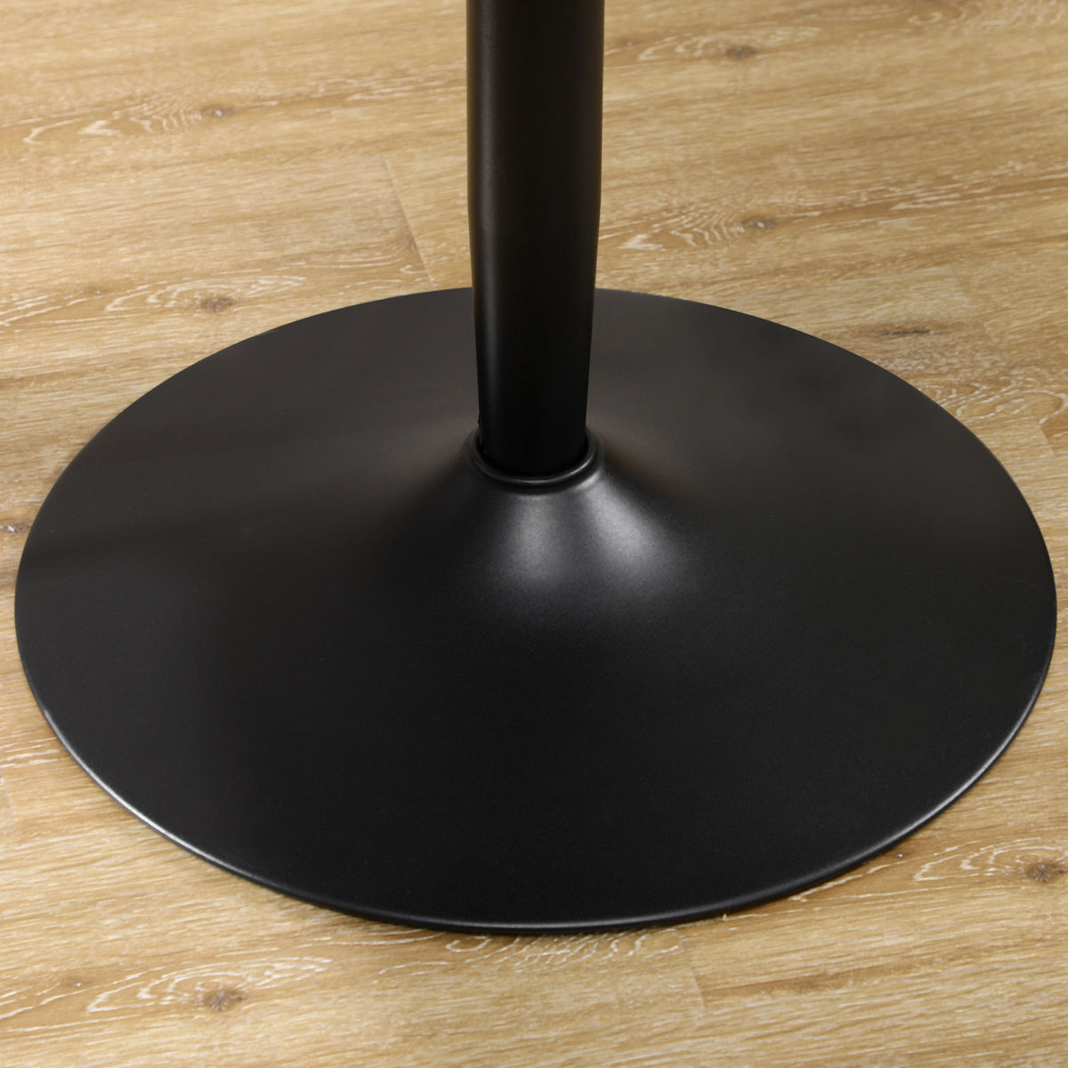 Modern Kitchen Table for 2 People, Round Dining Table with Steel Base for Living Room, Dining Room, White Marble