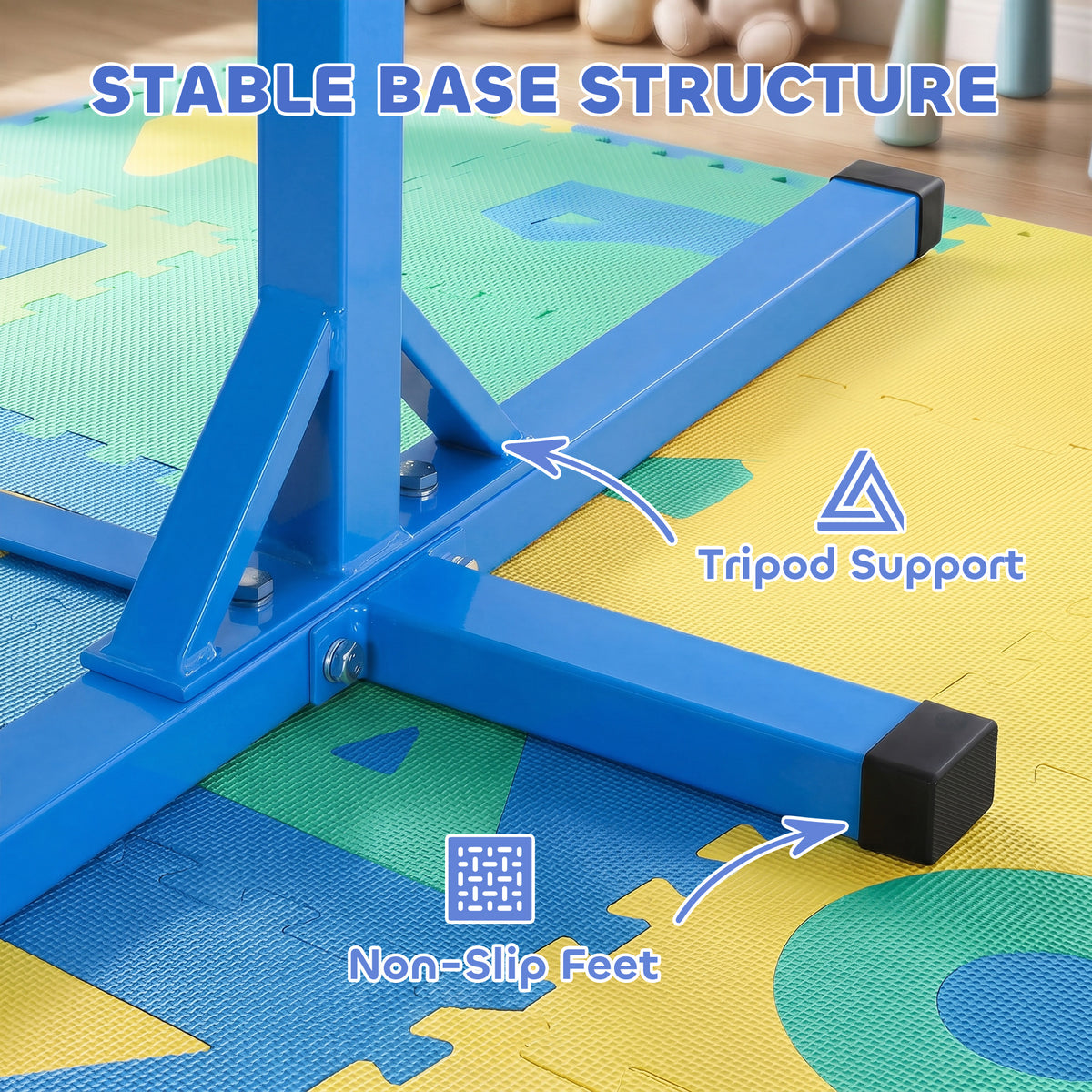 Professional Gymnastics Bar for Kids, Toddler Home Gymnastics Equipment with 13-level Adjustable Height – view 6