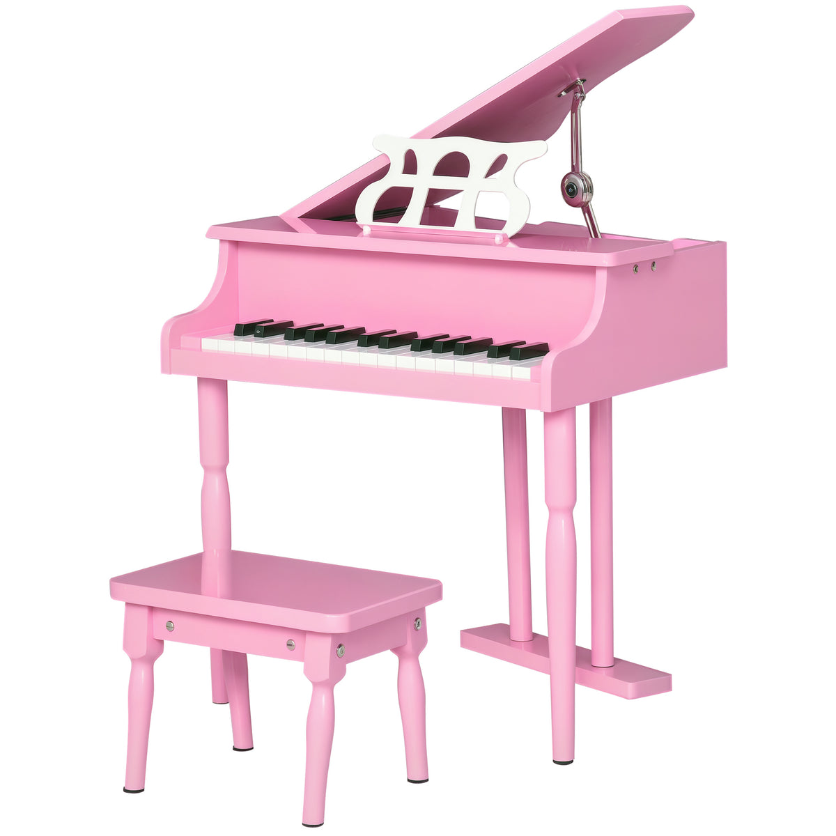 Modern Kids Piano, 30 Keys, Set of 2, Mini Toy for Child, Grand Piano with Music Stand and Bench – view 8