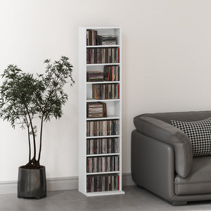 Media Storage Cabinet, 9-Tier Tall Narrow DVD Shelf with 6 Adjustable Shelves, Black – view 14