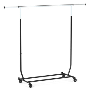 Rolling Clothes Rack Extendable Garment Stand for Hanging Clothes view 4