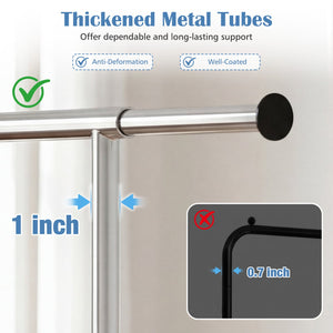 Rolling Clothes Rack Extendable Garment Stand for Hanging Clothes view 8