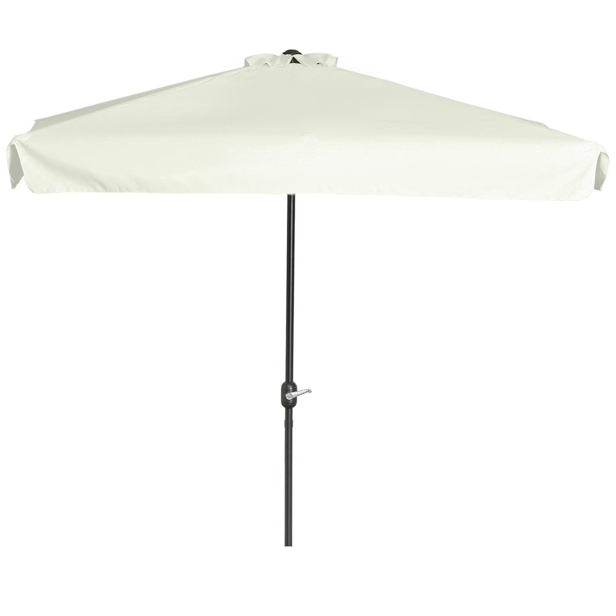 9.8ft Half Umbrella Semi Round Patio Parasol with Crank Handle, Top Vent for Garden – view 5