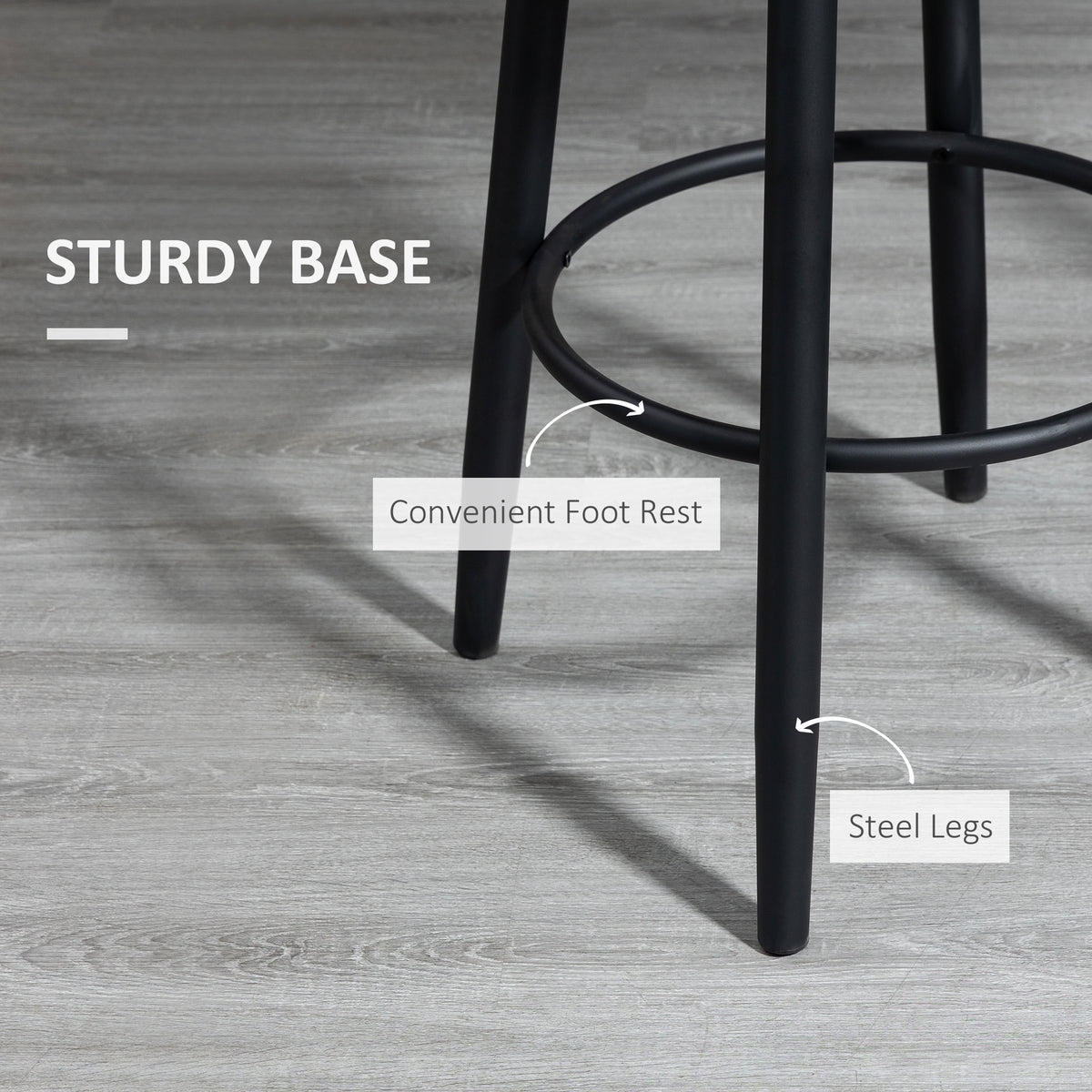 Extra Tall Bar Stools Set of 2, Modern 360° Swivel Barstools, Dining Room Chairs with Steel Legs Footrest – view 19