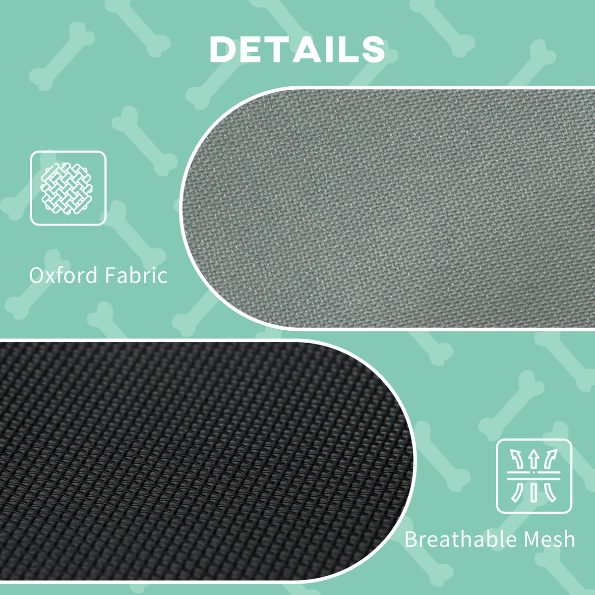 Large Elevated Dog Bed 6.2" L X 29.9" W 36.2" H Foldable Outdoor Cat Dog Canopy Cot w/ Carry Bag Grey – view 6