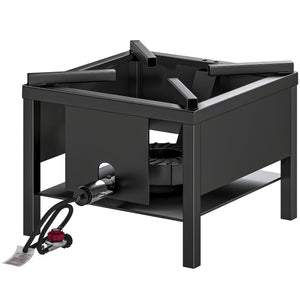 Camping Stove, 65000 BTU High Pressure Propane Stove Outdoor Burner with Detachable Burner, Black