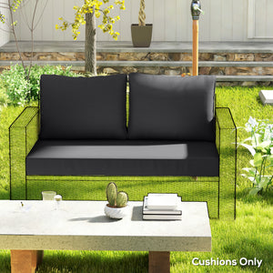 Outdoor Seat Cushions with Backrest, Loveseat Double Sofa Outdoor Furniture Cushions, Beige – view 14