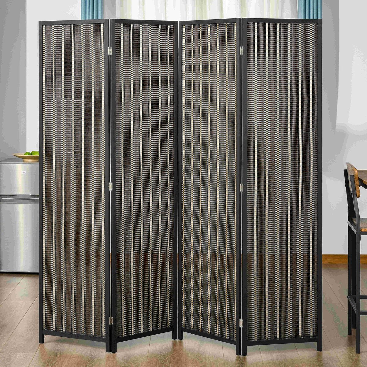 4 Panel Room Divider, 6 Ft Tall Indoor Portable Folding Privacy Screens – view 9