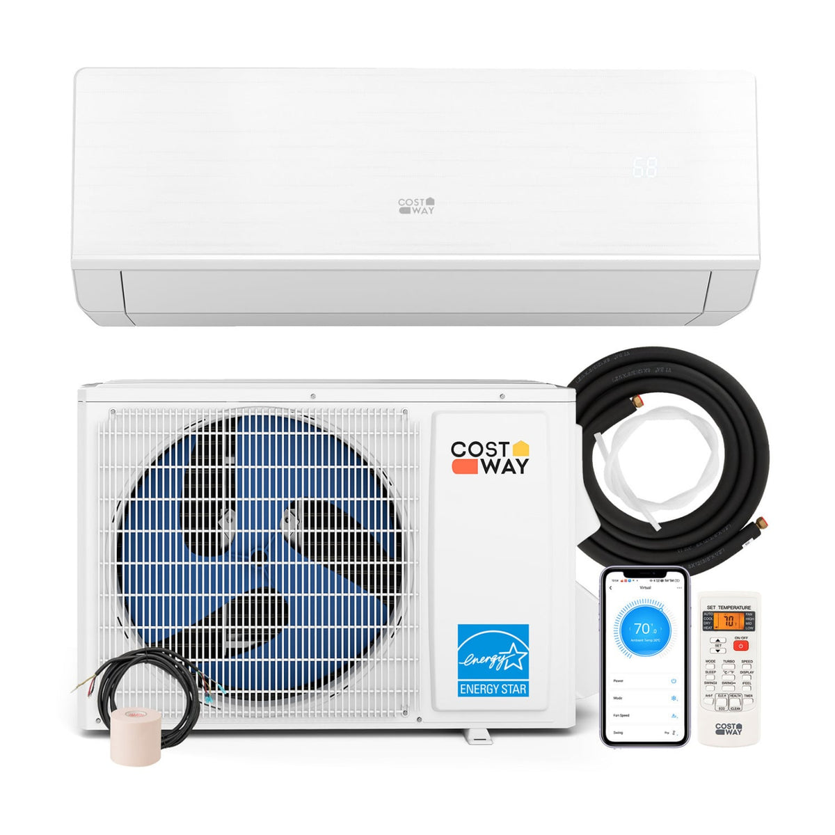 ENERGY STAR Certified 12000 BTU 24 SEER2 115V Mini Split AC with Bracket Heating at -25℃ view 4