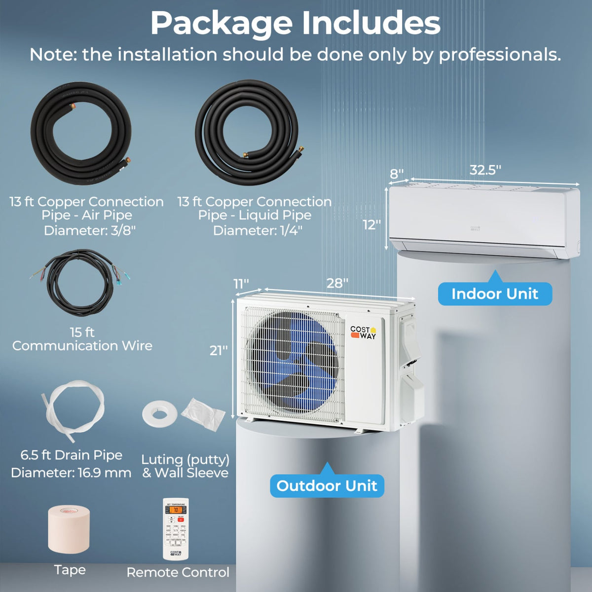 ENERGY STAR Certified 12000 BTU 24 SEER2 208-230V Mini Split Heat Pump with Bracket Heating at -25℃ view 6