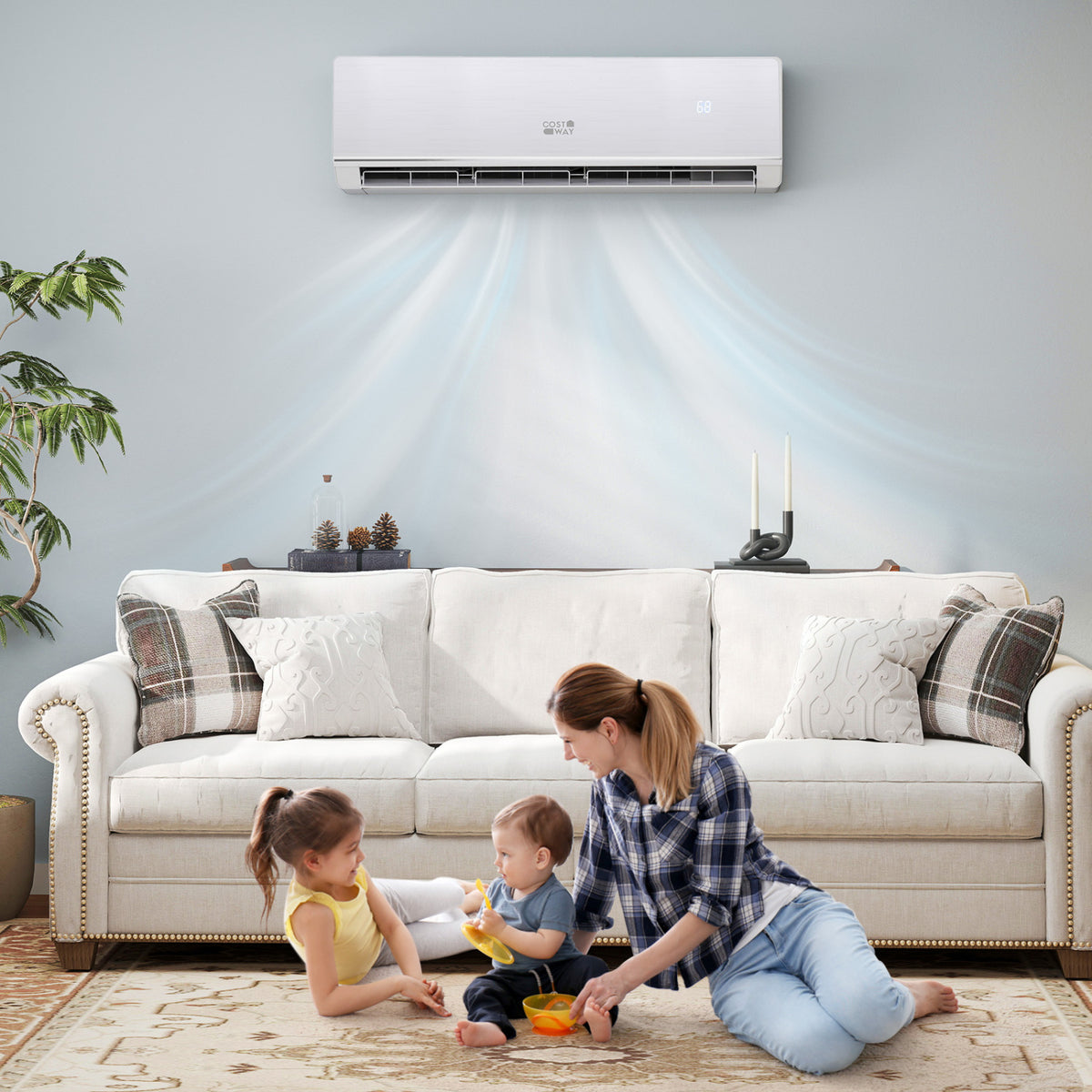 ENERGY STAR Certified 18000 BTU 25 SEER2 208-230V Mini Split Heat Pump with Bracket Heating at -25℃ view 3