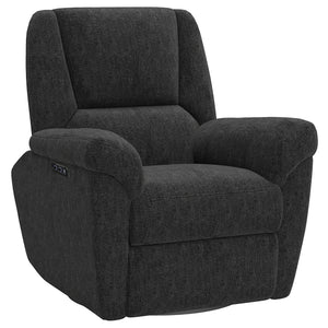Power Recliner Chair, Fabric Upholstered Recliner Chair with USB Ports, Swivel and Rocking Function