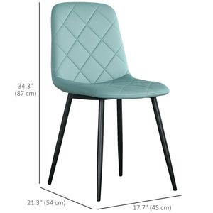 Dining Chairs Set of 4, Upholstered Dining Room Chairs with Steel Legs – view 16
