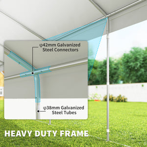 16'x32' Heavy Duty Large Party Tent & Carport with Removable Sidewalls, Portable Garage Canopy Tent, White – view 17