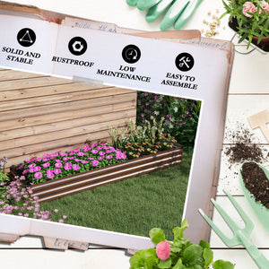 8'x2'x1' Galvanized Raised Bed, Large Elevated Planter Box for Growing Flowers, Herbs and Vegetables – view 13