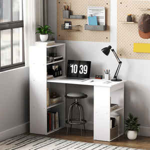 Modern Computer Desk with Storage Shelves, 47" Writing Table Workstation with Bookshelf for Home Office – view 21