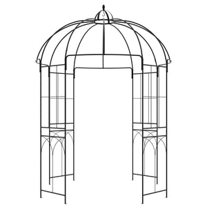 Birdcage Shape Arbour, Metal Garden Arbour Pergola Pavilion for Climbing Plants, Lights, French Style Arch Trellis