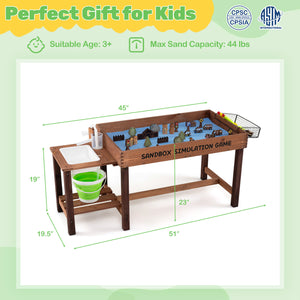 Sensory Table with Water Pump & Sink and 33 Sand Toys for Toddlers view 5