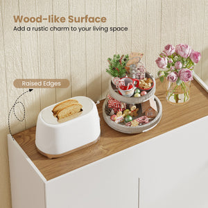 Sideboard Buffet Cabinet with Storage Wooden Kitchen Storage Cabinet-White view 9