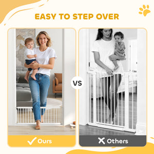 26"-37" Dog Gate, Adjustable Pet Gate, Fits 10" Tall with 2 Extension – view 24
