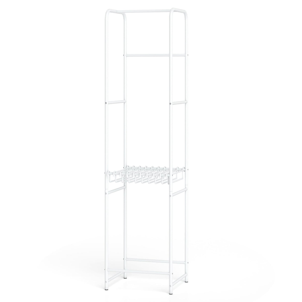 Slim Coat Rack Freestanding Garment Organizer with 8 Hanging Rods view 4