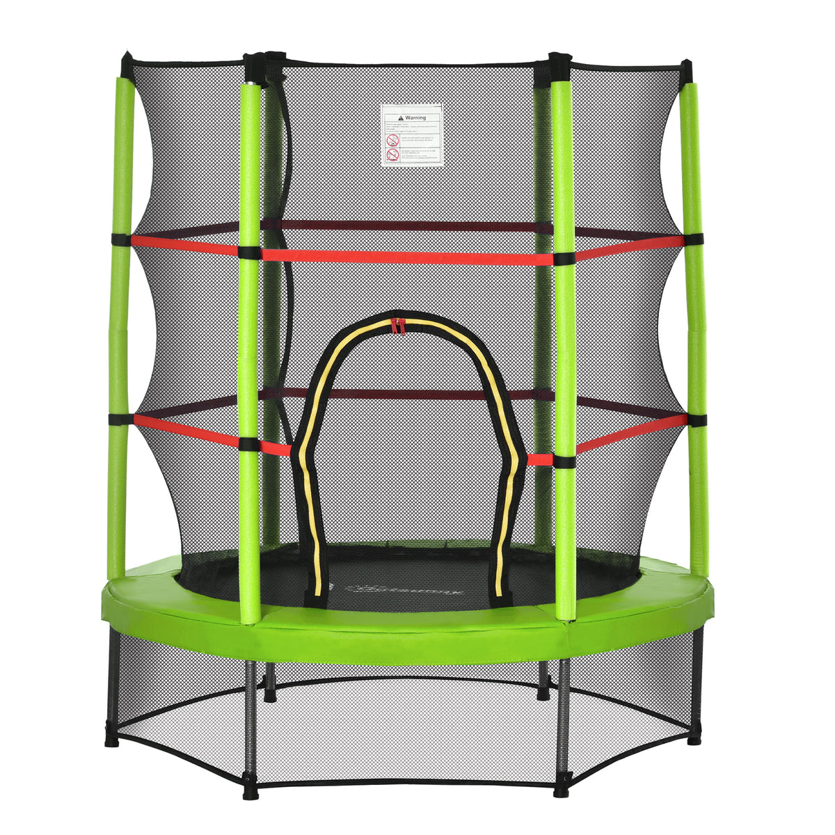 55" Kids Trampoline with Enclosure Net for Indoor/Outdoor, Trampoline for Boys and Girls Age 3-6 Years, Red – view 3