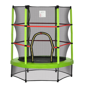 55" Kids Trampoline with Enclosure Net for Indoor/Outdoor, Trampoline for Boys and Girls Age 3-6 Years, Red – view 3