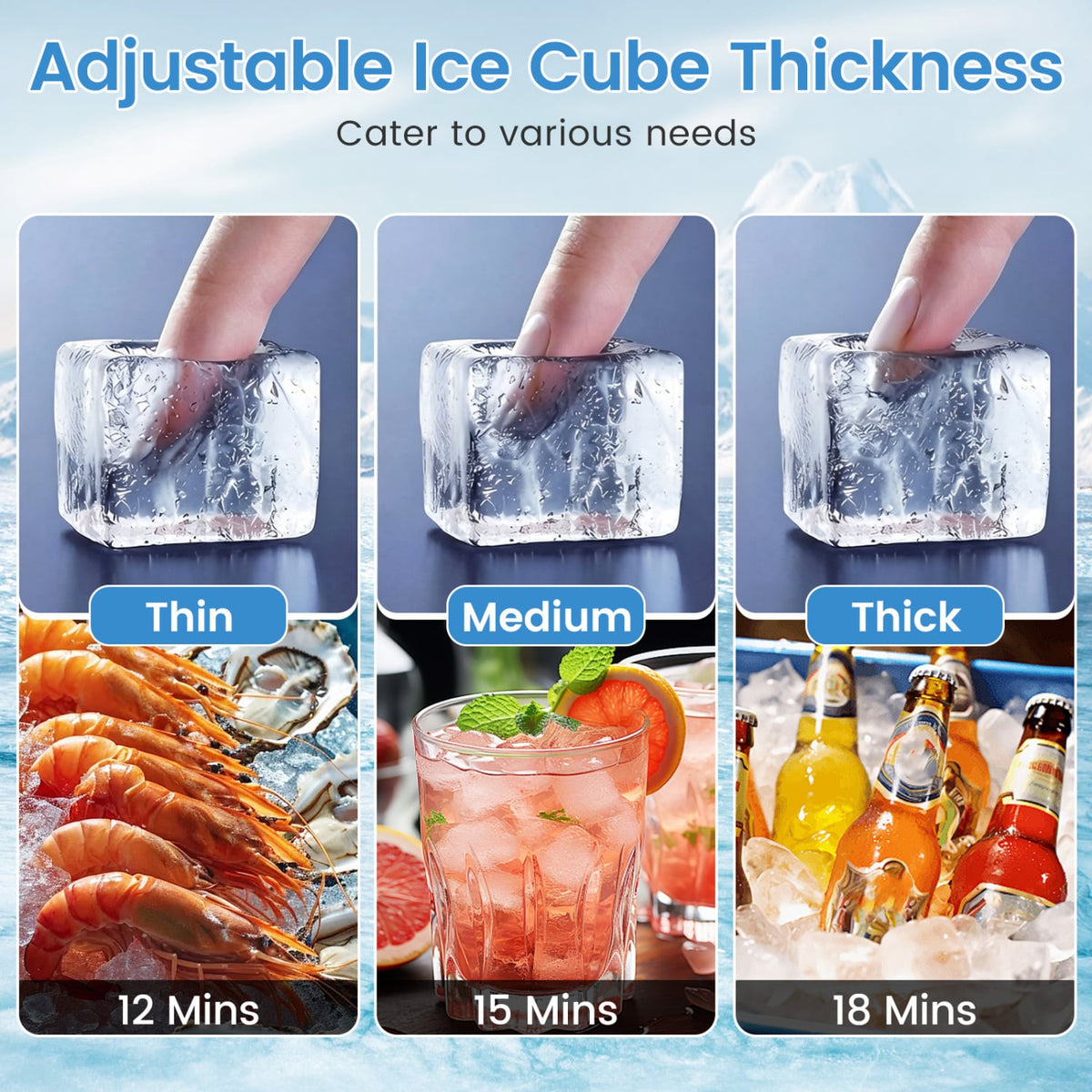 Stainless Steel Commercial Ice Maker 110 lbs/24H view 6