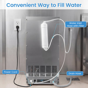 Stainless Steel Commercial Ice Maker 110 lbs/24H view 9