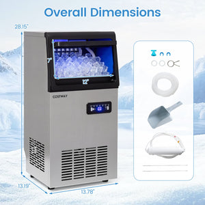 Stainless Steel Commercial Ice Maker 110 lbs/24H view 3