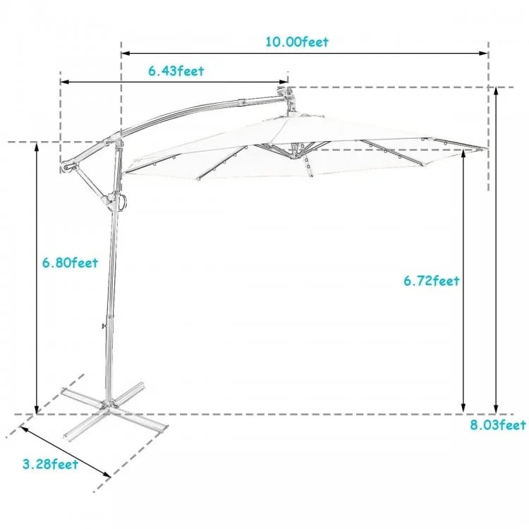 Summer Patio Luxury Bundle: 5-Pc Rattan Furniture Set, 8-in-1 Water Slide & 10ft LED Offset Umbrella view 5