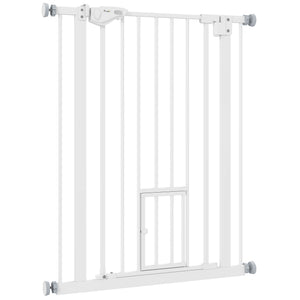 36" Easy Open Indoor Dog Gates for Doorways, House, Stair - White