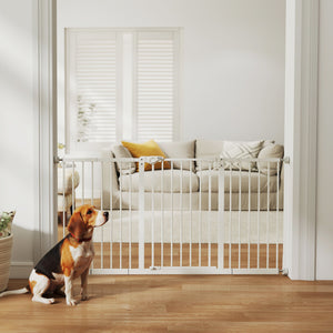30 Inch Tall Pet Gate with Door Dog Gate and Barrier Indoor for Stairs Includes 7", 8", 12" Extensions Kit – view 11