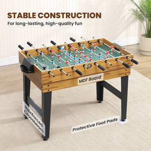 Soozier 48 in 13-in-1 Combo Multi Game Table with Foosball, Pool, Hockey and More for Adults, Light Walnut