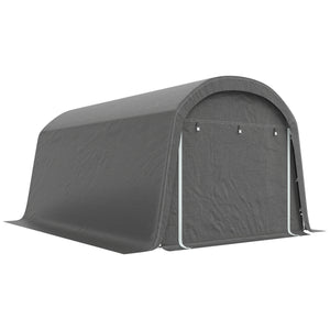 10' x 15' Portable Shed, Outdoor Storage Shed Tent with Roll-Up Zipper Door for Patio Garden Garage, Dark Grey