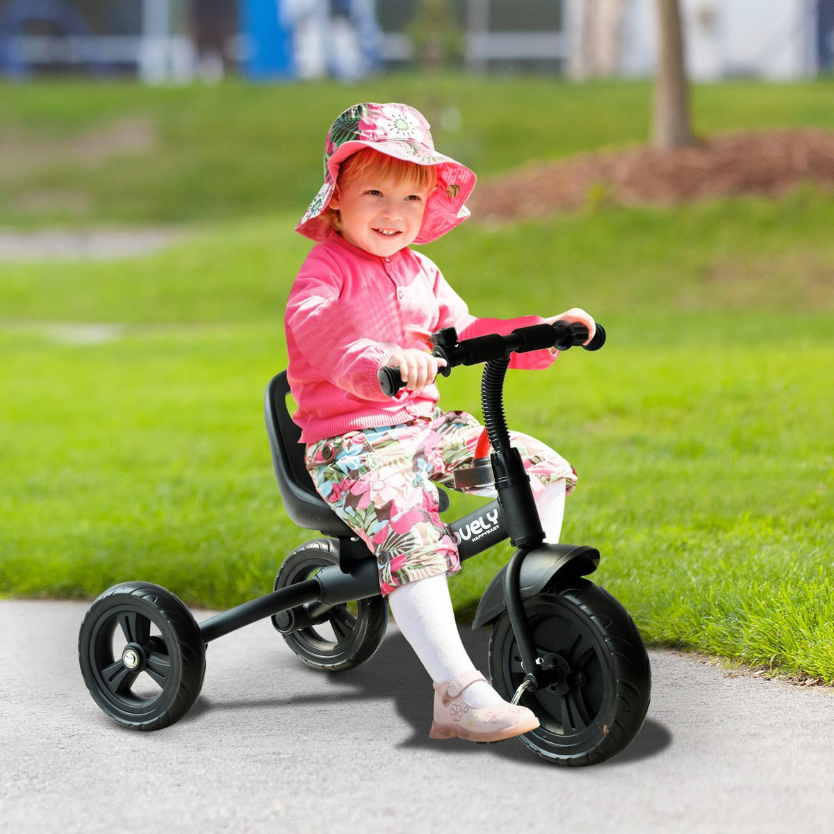 Qaba Kids Tricycle for Children Ages 18+ Months, Indoor Outdoor Toddler Trike for Boy and Girl Birthday