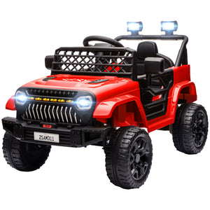 Qaba 12V Ride on Truck, Electric Car for Kids with Remote Control, Suspension, 3 Speeds, USB Music Headlights
