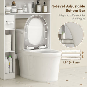 Modern Over the Toilet Storage Cabinet with 2 Doors, Above Commode Storage Cabinet with Toilet Paper – view 12