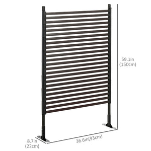 Picket Metal Garden Fence for Hard & Soft Ground, 5 ft(H) Standing Outdoor Fencing with Feet – view 3