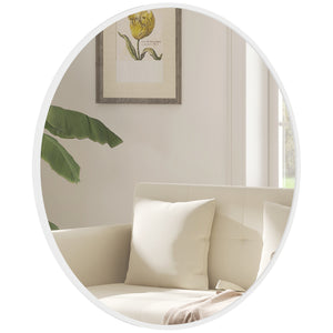 36" Round Mirror, Bathroom Wall Mirror with Metal Frame, Decorative Vanity Mirror for Living Room, Bedroom – view 8