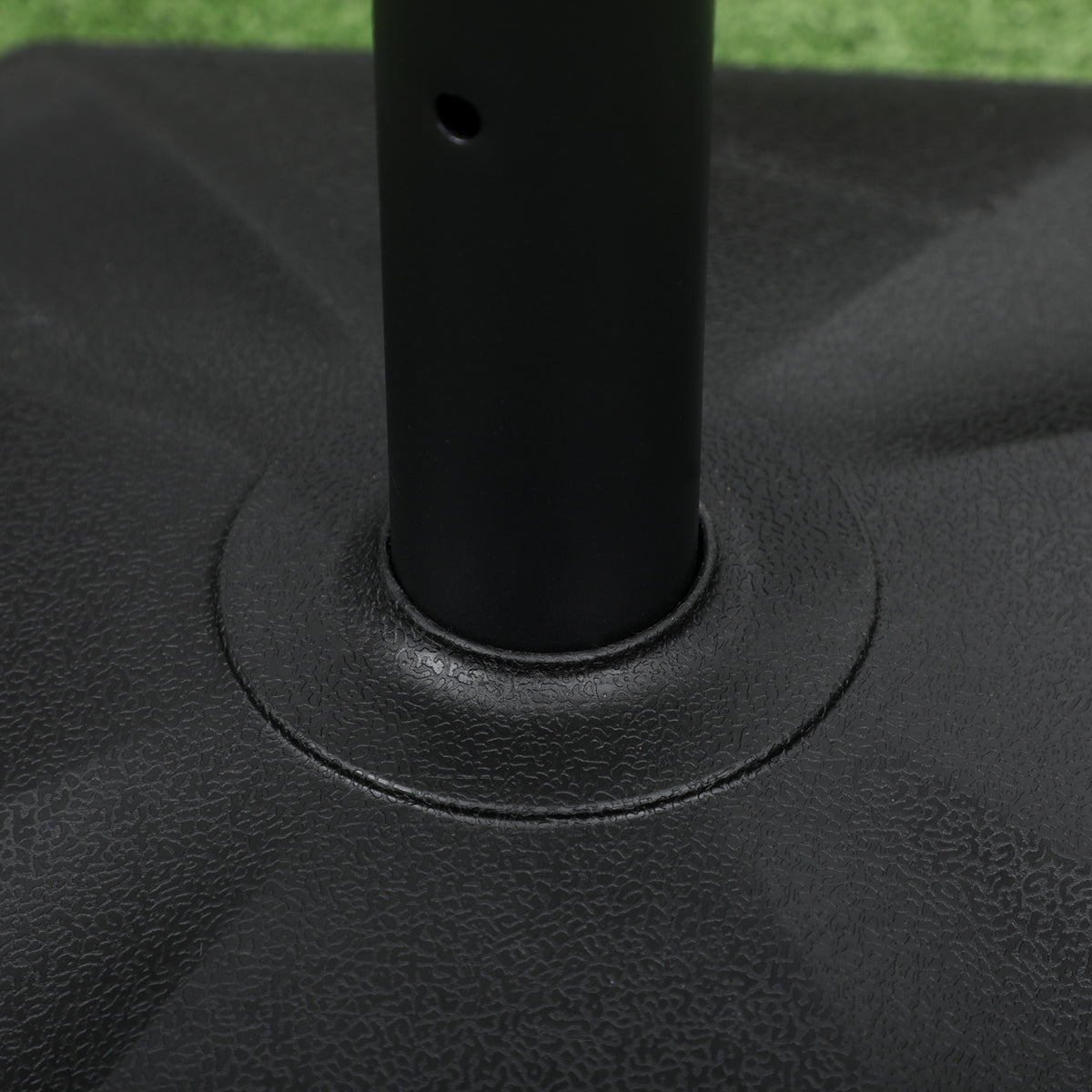 48lbs Concrete Square Patio Umbrella Base Weight, Outdoor Umbrella Stand Holder for Lawn, Deck, Backyard, Garden, Black