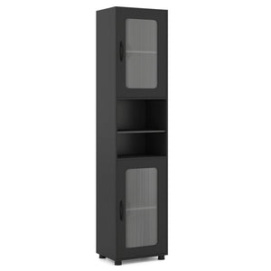 Tall Bathroom Storage Cabinet 67 Inches Freestanding Storage Organizer-Black