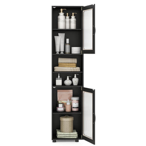 Tall Bathroom Storage Cabinet 67 Inches Freestanding Storage Organizer-Black view 6