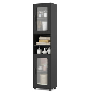 Tall Bathroom Storage Cabinet 67 Inches Freestanding Storage Organizer-Black view 7