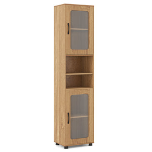 Tall Bathroom Storage Cabinet 67 Inches Freestanding Storage Organizer-Natural