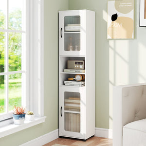 Tall Bathroom Storage Cabinet 67 Inches Freestanding Storage Organizer-White view 9